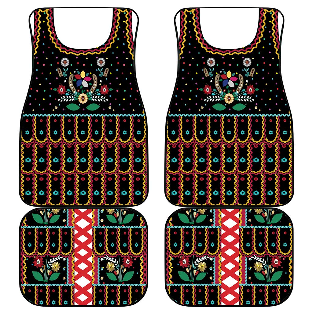 Vintage Polish Gorsecik Car Mats Slavic Floral Folk Art