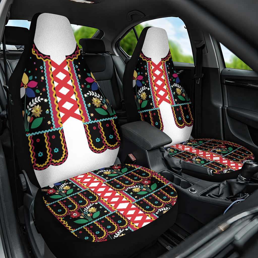 Vintage Polish Gorsecik Car Seat Cover Slavic Floral Folk Art