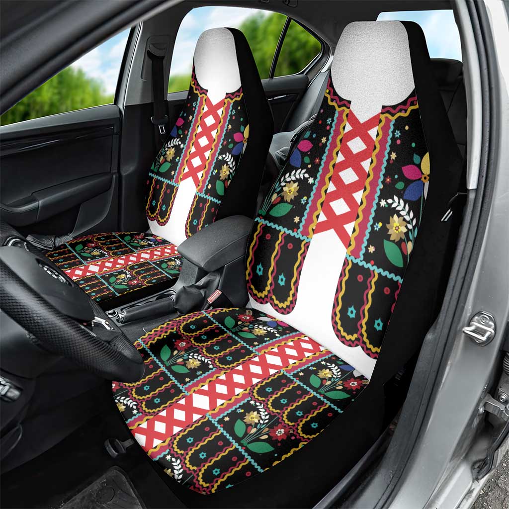 Vintage Polish Gorsecik Car Seat Cover Slavic Floral Folk Art