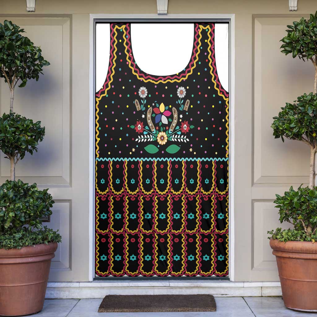 Vintage Polish Gorsecik Door Cover Slavic Floral Folk Art