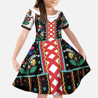 Vintage Polish Gorsecik Family Matching Summer Maxi Dress and Hawaiian Shirt Slavic Floral Folk Art