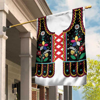Vintage Polish Gorsecik Garden Flag Slavic Floral Folk Art