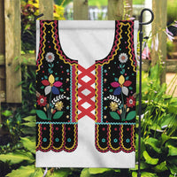 Vintage Polish Gorsecik Garden Flag Slavic Floral Folk Art