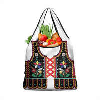Vintage Polish Gorsecik Grocery Bag Slavic Floral Folk Art