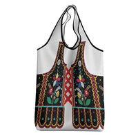 Vintage Polish Gorsecik Grocery Bag Slavic Floral Folk Art