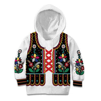 Vintage Polish Gorsecik Kid Hoodie Slavic Floral Folk Art