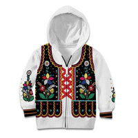 Vintage Polish Gorsecik Kid Hoodie Slavic Floral Folk Art