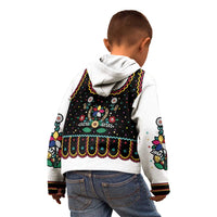 Vintage Polish Gorsecik Kid Hoodie Slavic Floral Folk Art