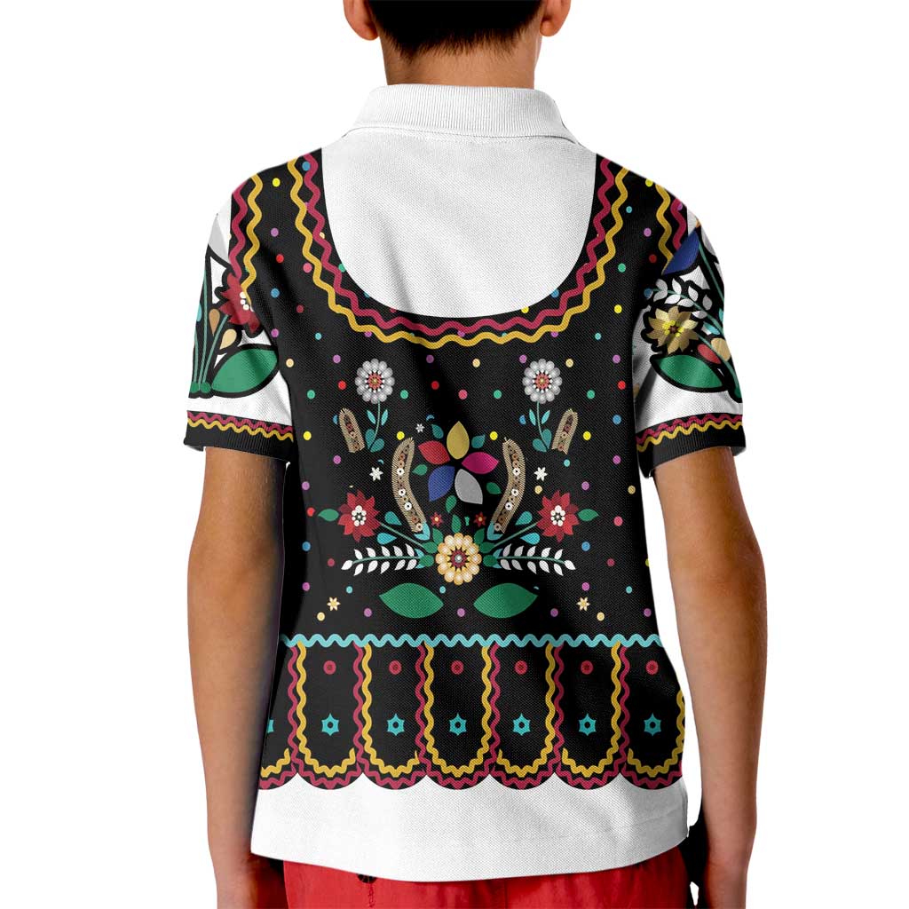Vintage Polish Gorsecik Kid Polo Shirt Slavic Floral Folk Art
