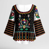 Vintage Polish Gorsecik Kimono Sleeve Blouse Slavic Floral Folk Art