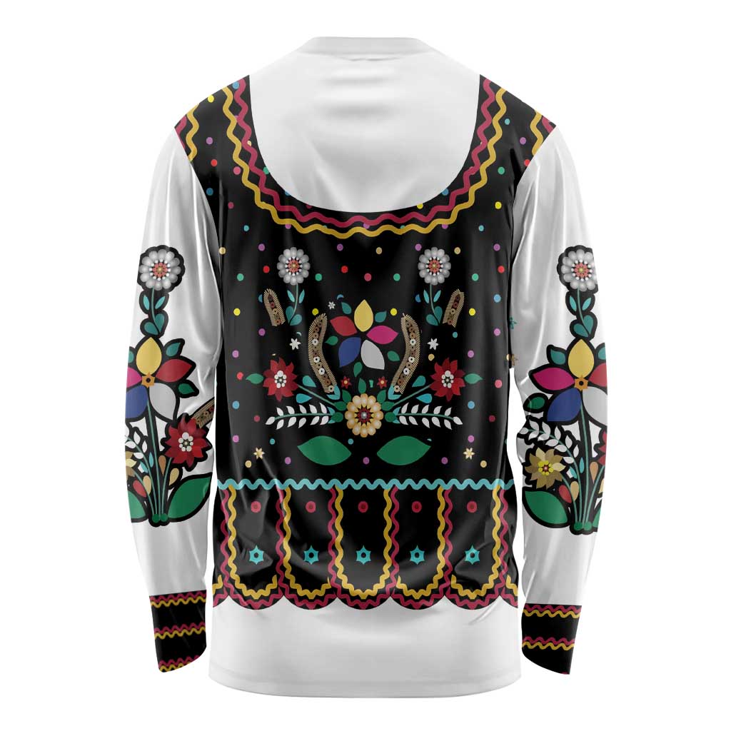 Vintage Polish Gorsecik Long Sleeve Shirt Slavic Floral Folk Art