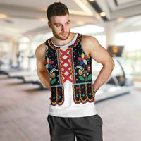 Vintage Polish Gorsecik Men Tank Top Slavic Floral Folk Art