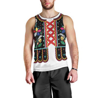 Vintage Polish Gorsecik Men Tank Top Slavic Floral Folk Art