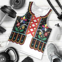 Vintage Polish Gorsecik Men Tank Top Slavic Floral Folk Art