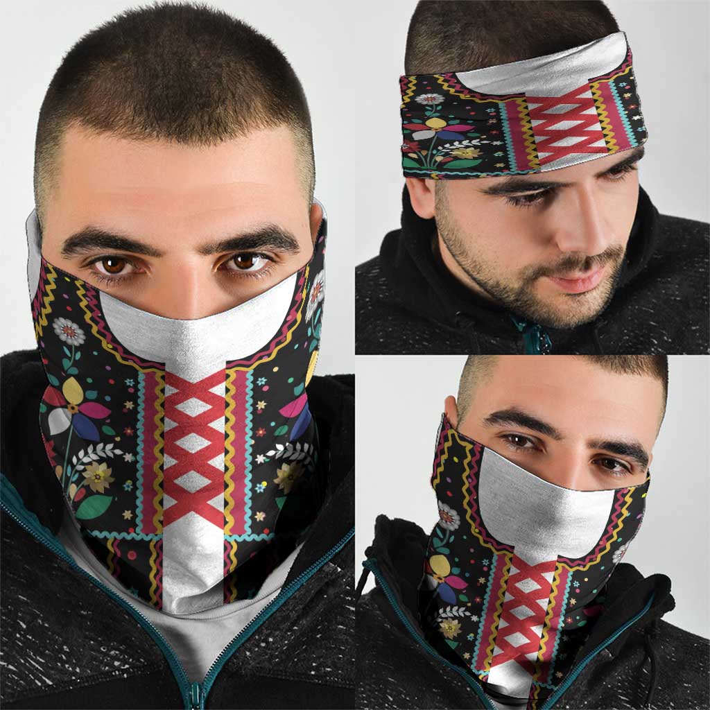 Vintage Polish Gorsecik Neck Gaiter Slavic Floral Folk Art