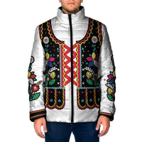 Vintage Polish Gorsecik Padded Jacket Slavic Floral Folk Art