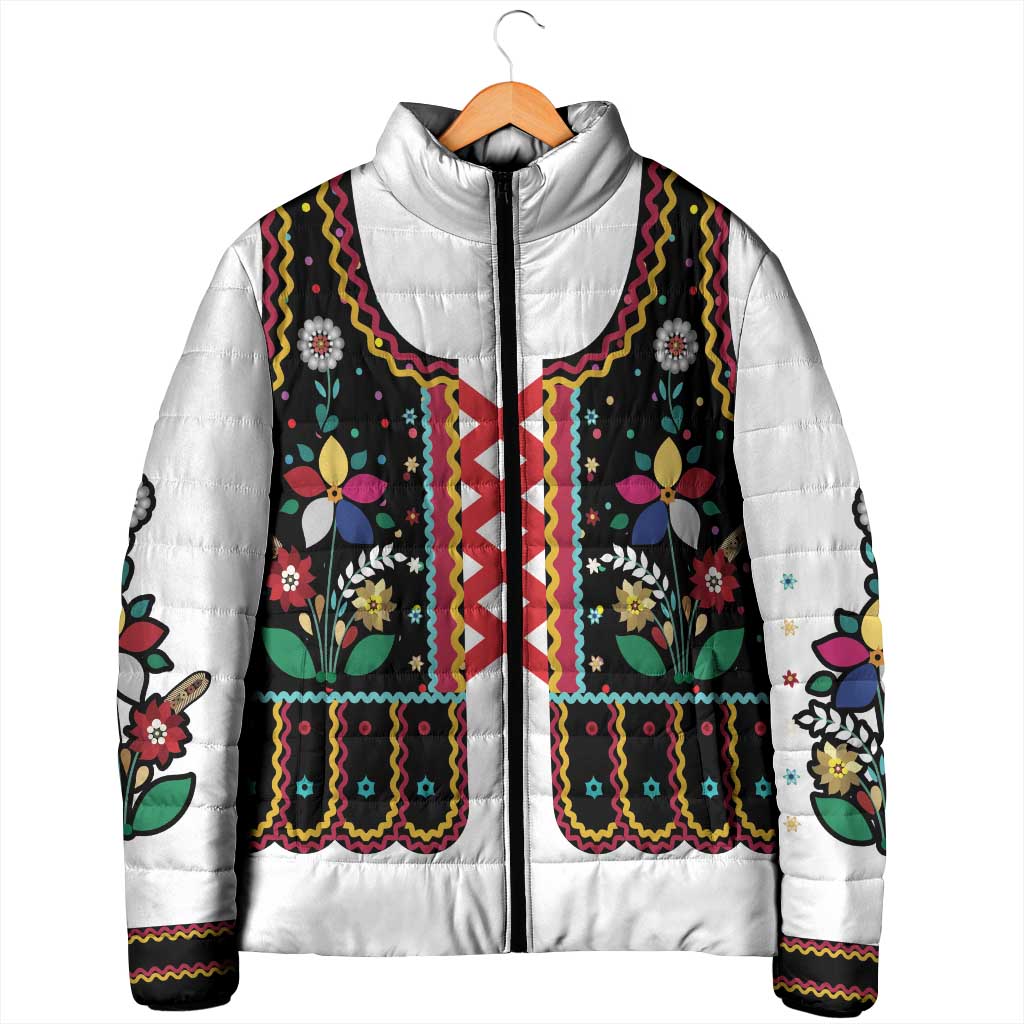 Vintage Polish Gorsecik Padded Jacket Slavic Floral Folk Art