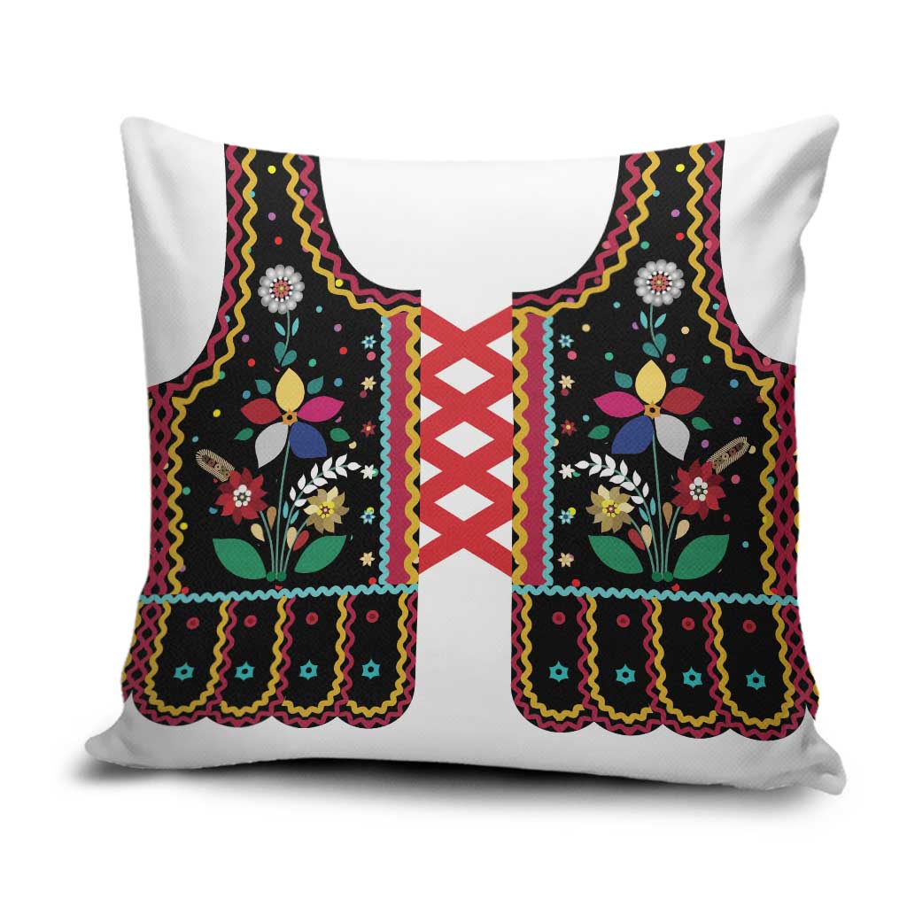 Vintage Polish Gorsecik Pillow Cover Slavic Floral Folk Art