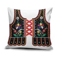 Vintage Polish Gorsecik Pillow Cover Slavic Floral Folk Art