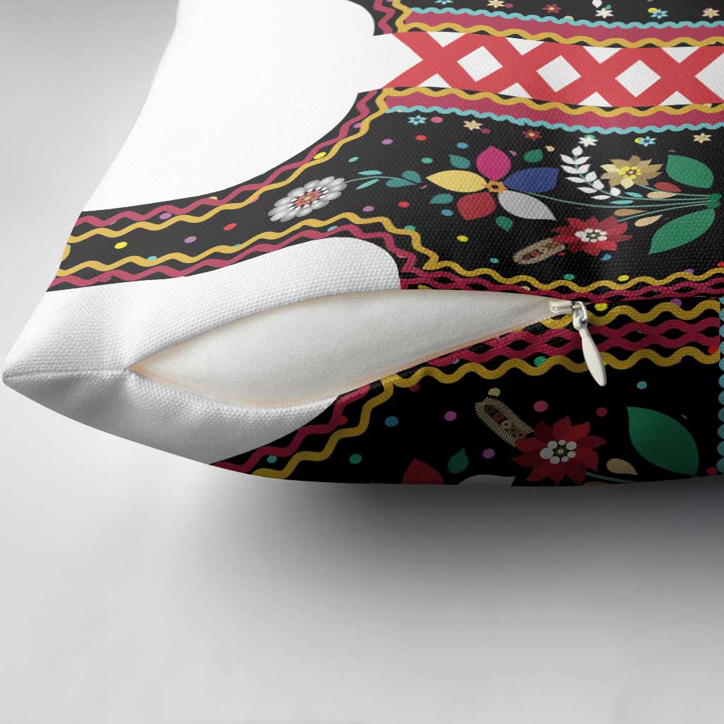 Vintage Polish Gorsecik Pillow Cover Slavic Floral Folk Art