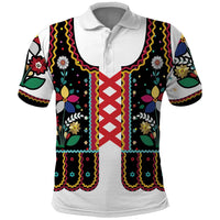 Vintage Polish Gorsecik Polo Shirt Slavic Floral Folk Art