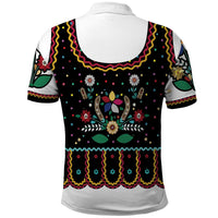 Vintage Polish Gorsecik Polo Shirt Slavic Floral Folk Art