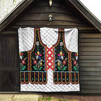 Vintage Polish Gorsecik Quilt Slavic Floral Folk Art