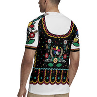 Vintage Polish Gorsecik Rugby Jersey Slavic Floral Folk Art