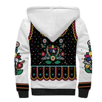 Vintage Polish Gorsecik Sherpa Hoodie Slavic Floral Folk Art