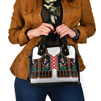 Vintage Polish Gorsecik Shoulder Handbag Slavic Floral Folk Art