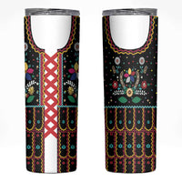 Vintage Polish Gorsecik Skinny Tumbler Slavic Floral Folk Art