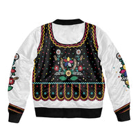 Vintage Polish Gorsecik Sleeve Zip Bomber Jacket Slavic Floral Folk Art