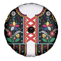 Vintage Polish Gorsecik Spare Tire Cover Slavic Floral Folk Art