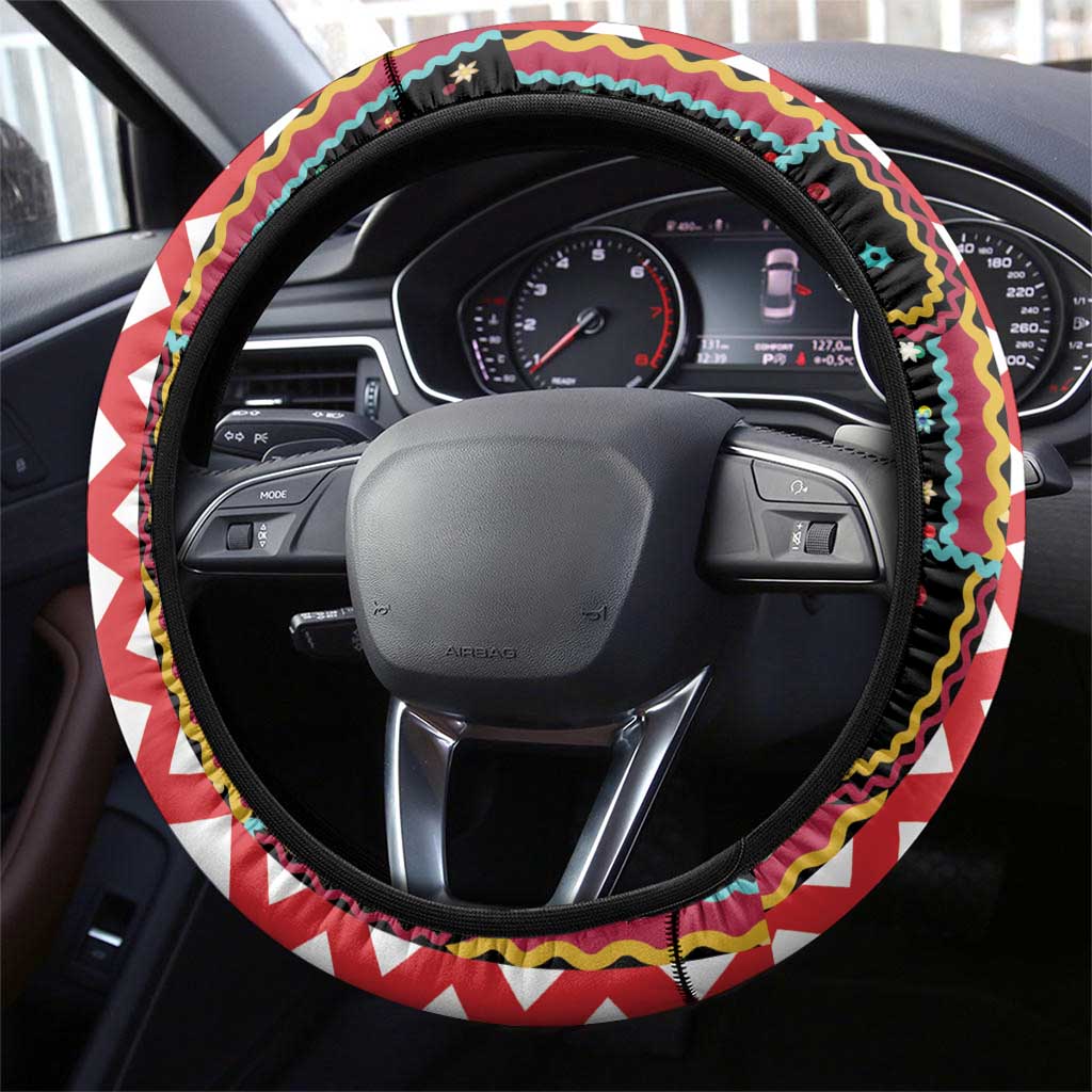 Vintage Polish Gorsecik Steering Wheel Cover Slavic Floral Folk Art