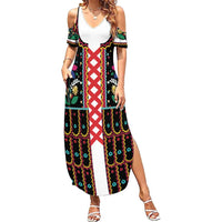 Vintage Polish Gorsecik Summer Maxi Dress Slavic Floral Folk Art
