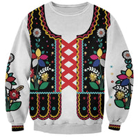 Vintage Polish Gorsecik Sweatshirt Slavic Floral Folk Art