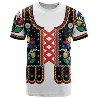 Vintage Polish Gorsecik T Shirt Slavic Floral Folk Art