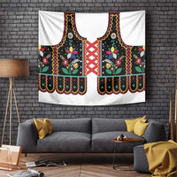 Vintage Polish Gorsecik Tapestry Slavic Floral Folk Art