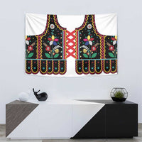 Vintage Polish Gorsecik Tapestry Slavic Floral Folk Art