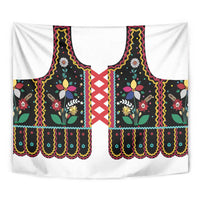 Vintage Polish Gorsecik Tapestry Slavic Floral Folk Art