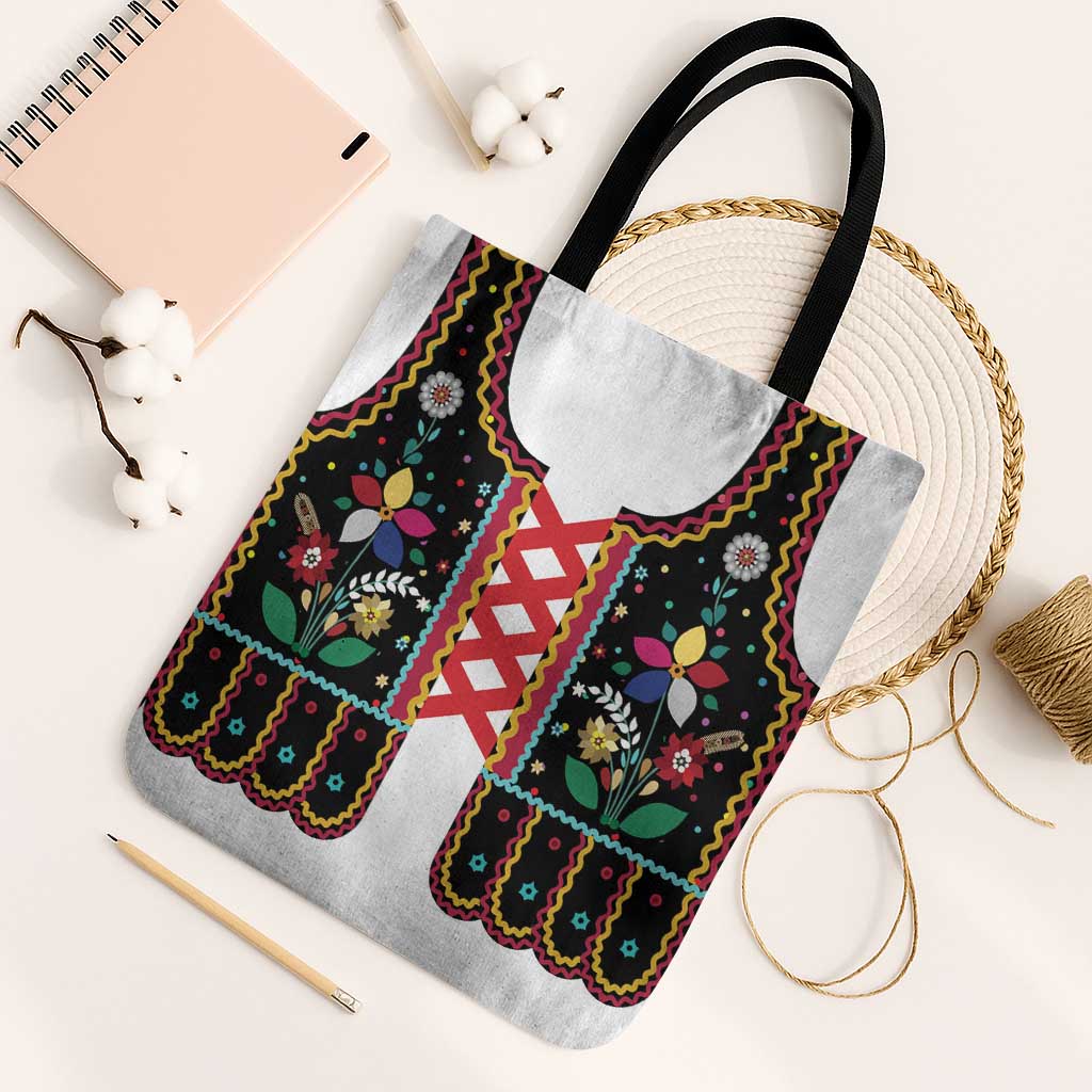 Vintage Polish Gorsecik Tote Bag Slavic Floral Folk Art