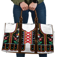 Vintage Polish Gorsecik Travel Bag Slavic Floral Folk Art