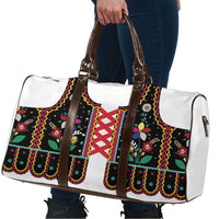 Vintage Polish Gorsecik Travel Bag Slavic Floral Folk Art