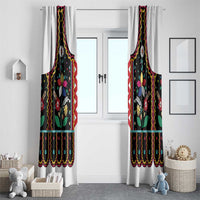 Vintage Polish Gorsecik Window Curtain Slavic Floral Folk Art