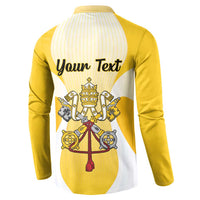 Personalized Holy See - Vatican City Button Sweatshirt Sporty Style