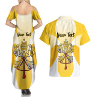 Personalized Holy See - Vatican City Couples Matching Summer Maxi Dress and Hawaiian Shirt Sporty Style