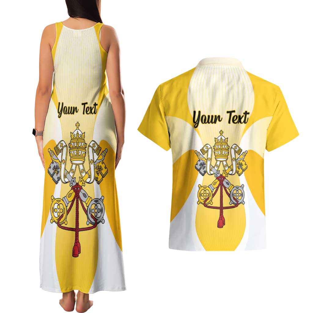 Personalized Holy See - Vatican City Couples Matching Tank Maxi Dress and Hawaiian Shirt Sporty Style