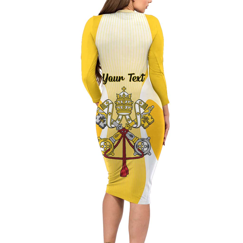 Personalized Holy See - Vatican City Family Matching Long Sleeve Bodycon Dress and Hawaiian Shirt Sporty Style