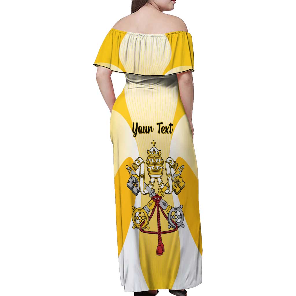 Personalized Holy See - Vatican City Family Matching Off Shoulder Maxi Dress and Hawaiian Shirt Sporty Style