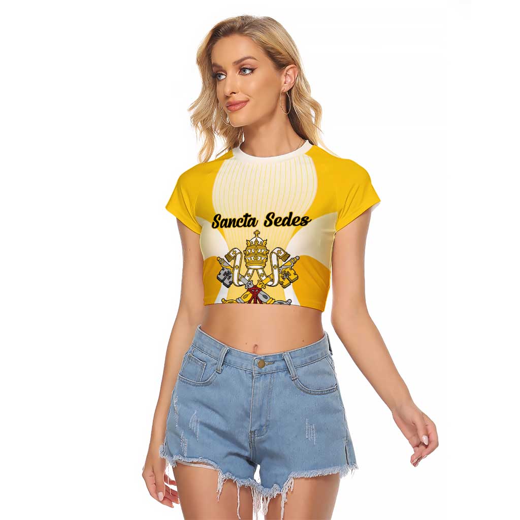 Personalized Holy See - Vatican City Raglan Cropped T Shirt Sporty Style
